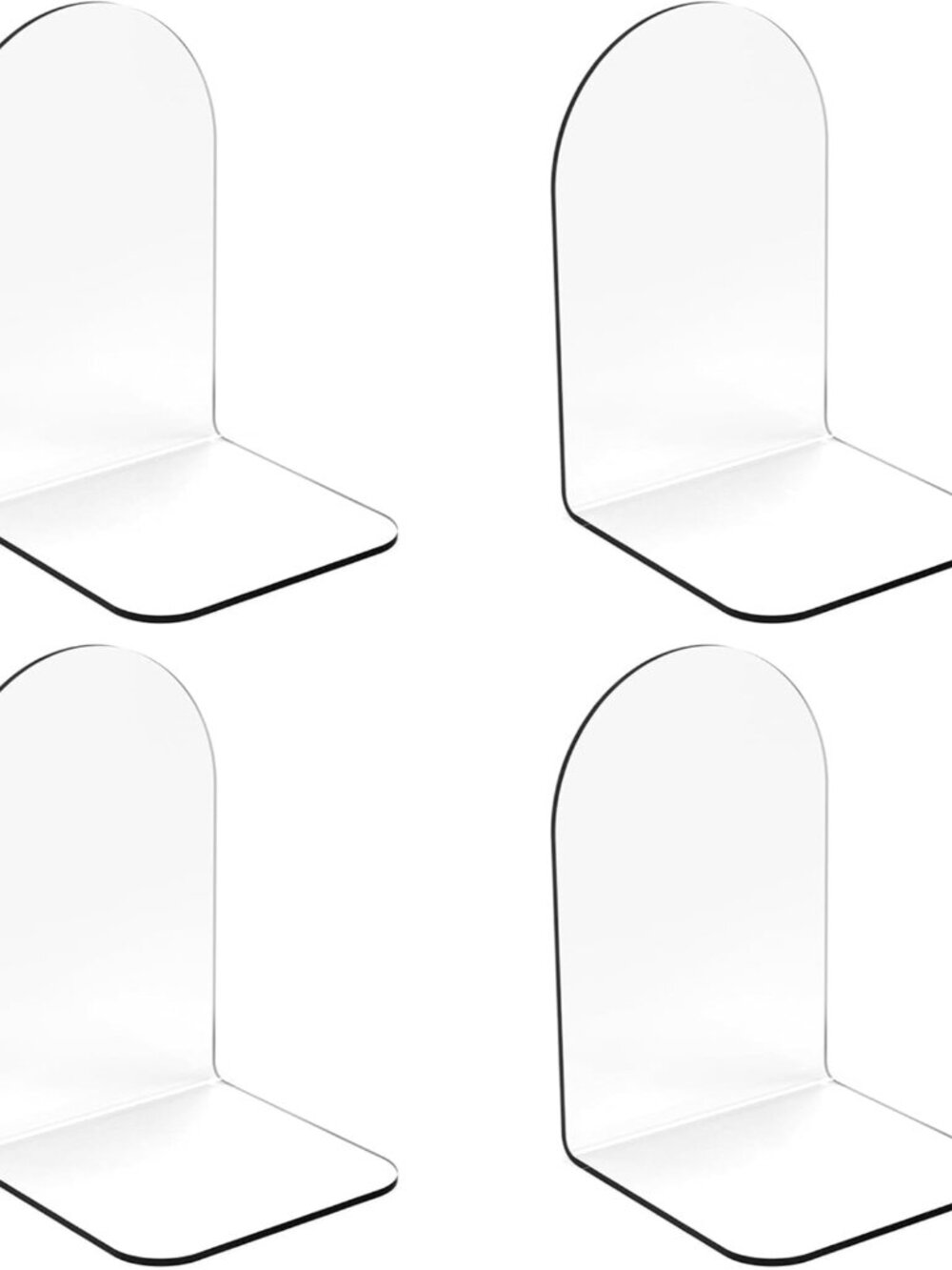 Clear Acrylic Book Ends Bookends for Shelves